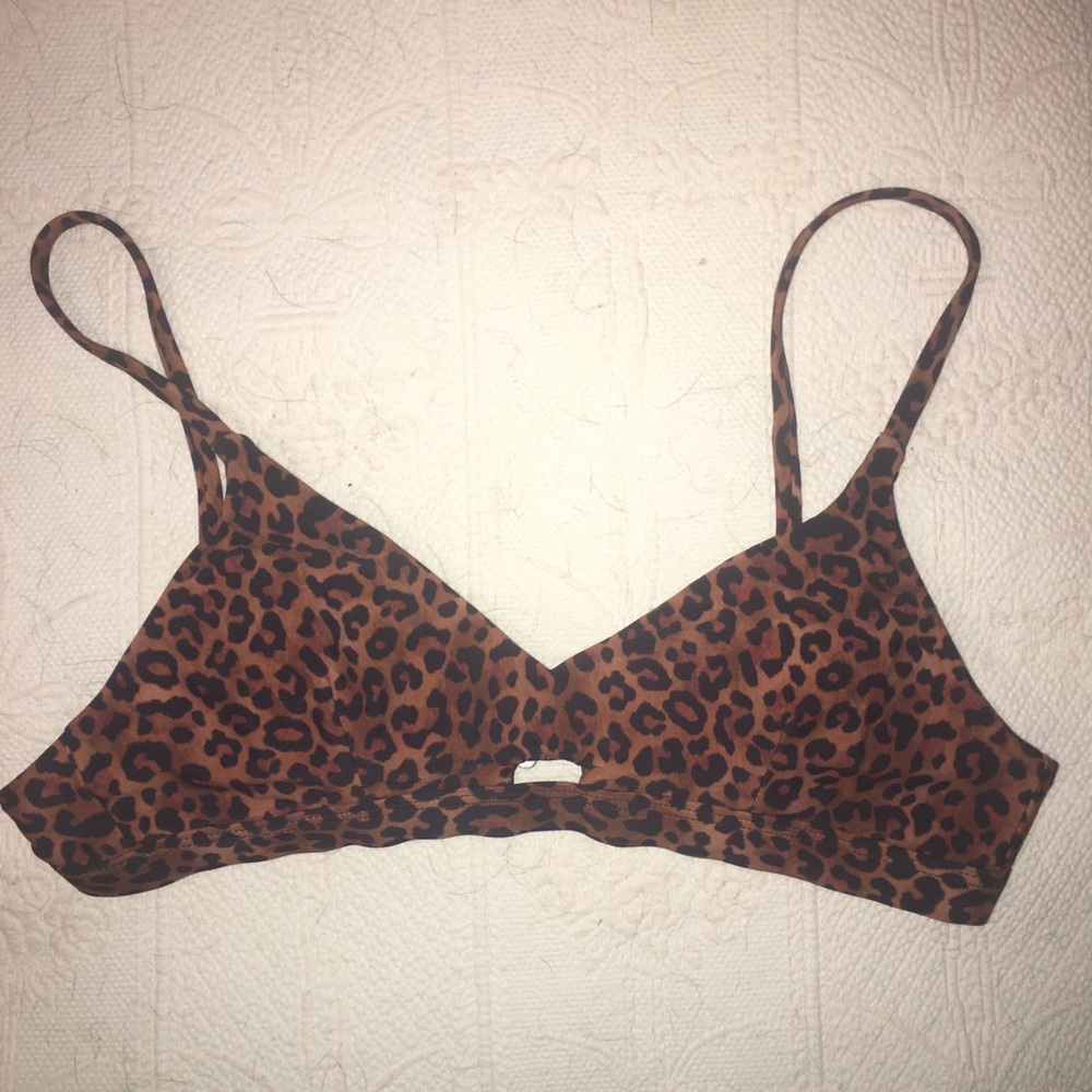 cheetah print bikini top